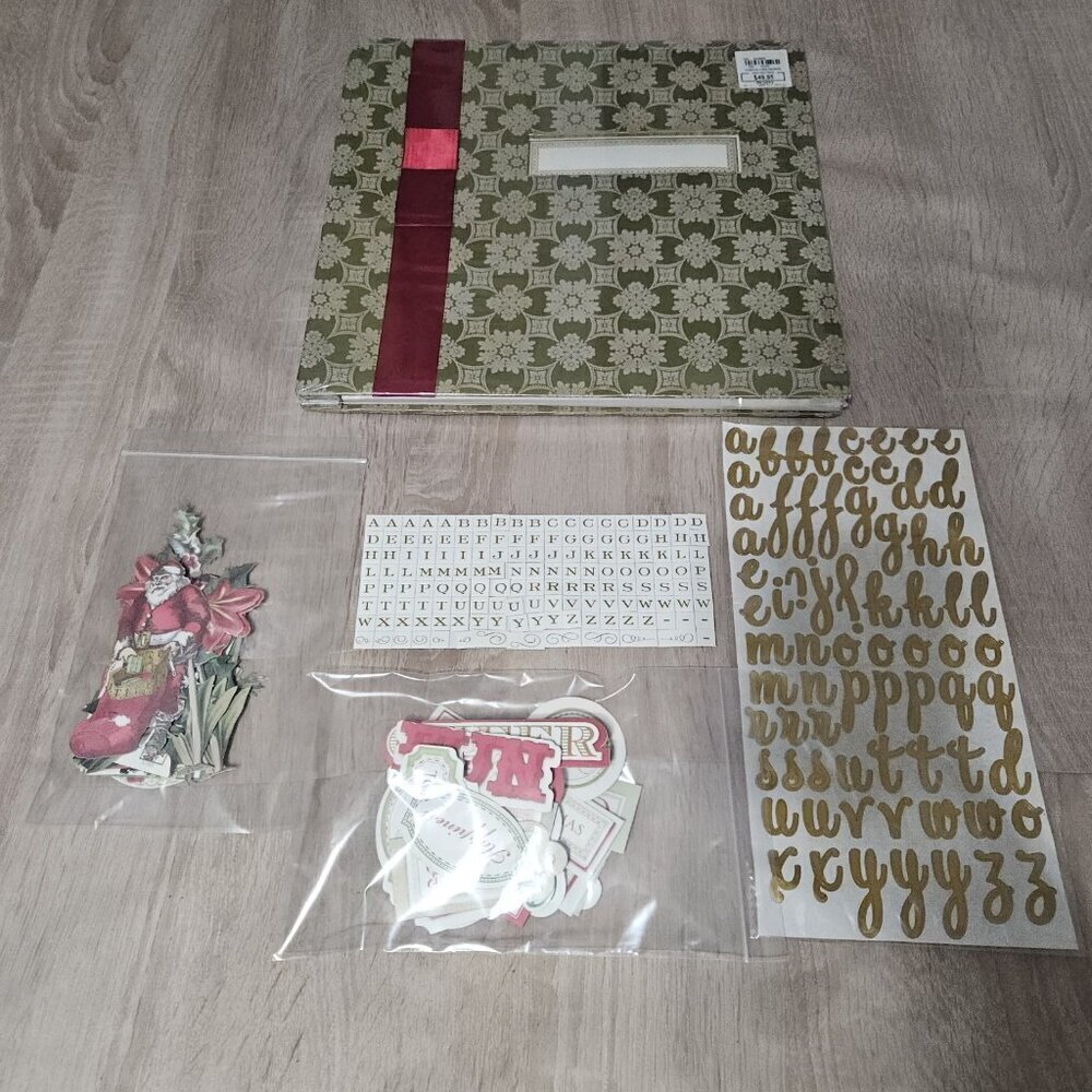 Anna Griffin 12"x12" Holiday Traditions Christmas Instant Scrapbook Album Kit